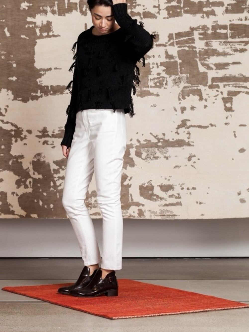 Apiece Apart High Waist Matchstick White Denim Ankle Jeans Size 2